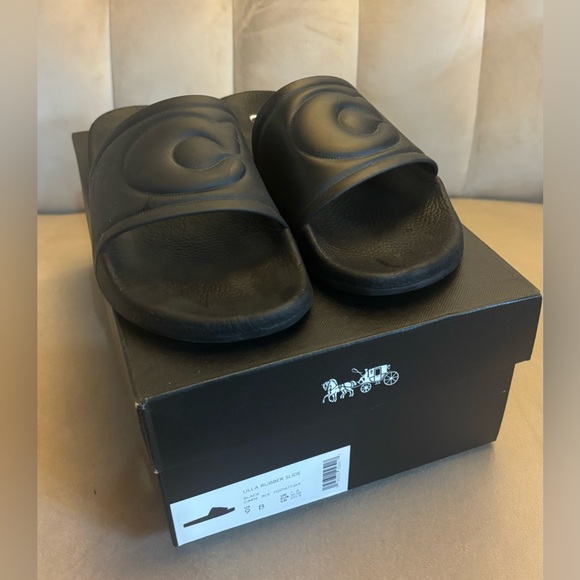 COACH rubber slide sandals - Picture 2 of 9